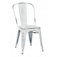 OSP Home Furnishings BRW29A4-AW Bristow Armless Chair, Antique White Finish, 4 Pack